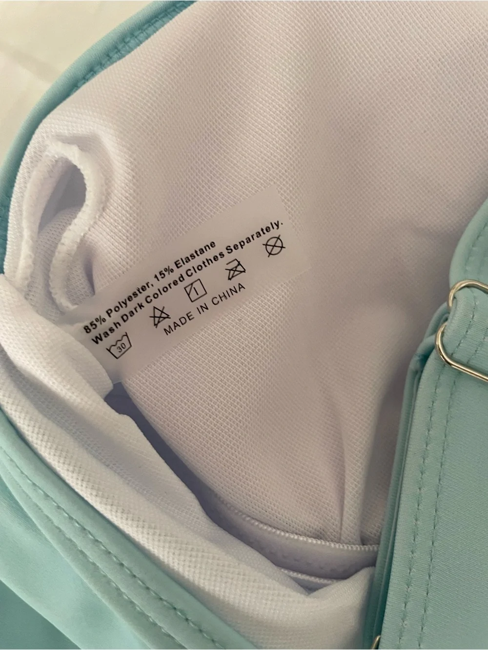 Light Aqua Women’s Tankini Top with Turtle-Print Swim Shorts